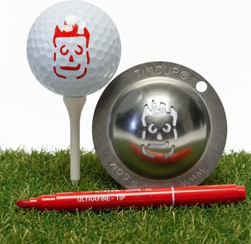 Vista 6 de Tin Cup Plantilla de marcador de pelota de golf, herramienta de personalización premium para golfistas, marcador de pelota de diseño personalizado
