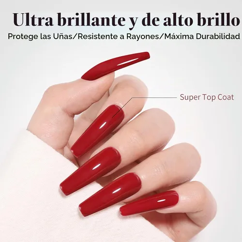 Vista 7 de Born Pretty Juego de Base y Capa Superior de 2 Piezas, Capa Superior de Alto Brillo, Gel Base para Uñas de Larga Duración con Acabado Brillante