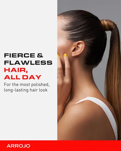 Vista 3 de Arrojo Fierce Firm Hold Hairspray – Laca para el cabello de fijación firme sin sulfatos ni parabenos – Spray de brillo antihumedad para todo