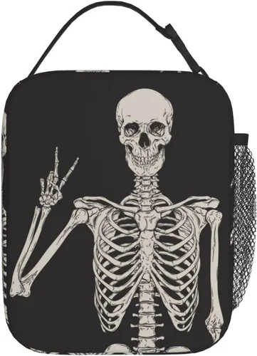 Vista 10 de Gianlaima Bolsa de almuerzo con diseño de camuflaje de camuflaje y bandera estadounidense, bolsa de almuerzo aislada portátil, reutilizable, bolsa