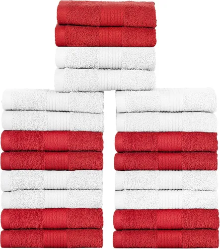 Vista 59 de Ample Decor Juego de 12 toallas de baño de 600 GSM, 100% algodón, 4 toallas de baño, 4 toallas de mano, 4 paños de lavado, absorbentes y suaves