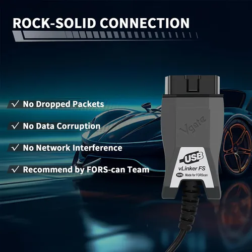 Vista 4 de VGATE vLinker FS USB FORScan OBD2 Adaptador para interruptor automático HS/MS-CAN, cable OBD2 USB FORScan adaptador lectores de código