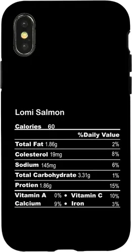 Vista 5 de Funda divertida para iPhone XR Lomi Salmon Acción de Gracias Nutricional
