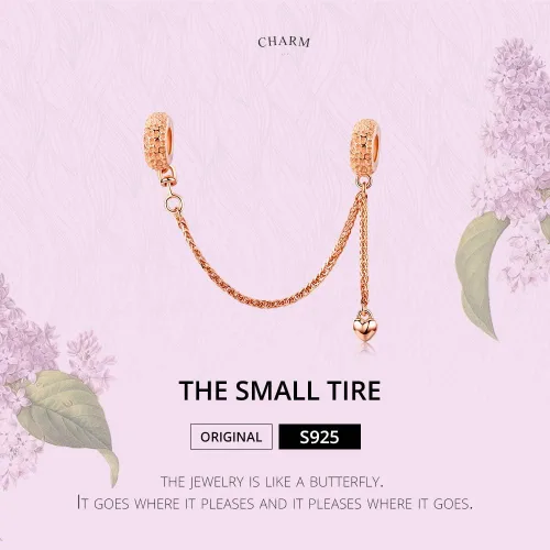 Vista 5 de ARTCHARM Abalorio de plata de ley 925 de seguridad con forma de corazón para pulseras y collares europeos