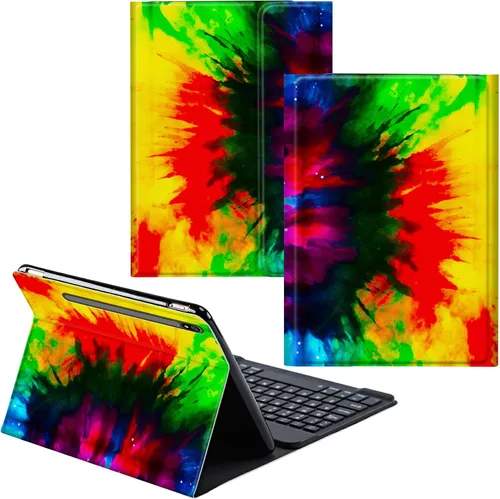 Vista 53 de Funda para Samsung Galaxy Tab S6 Lite 2022/2020 Teclado Inalámbrico Desmontable y Cubierta De Soporte De Cuero PU Funda Protectora Para Samsung