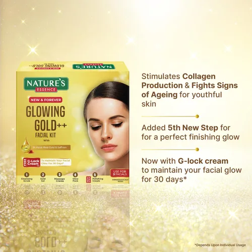 Vista 4 de NATURES ESSENCE Kit facial dorado brillante (2.12 oz+0.5 fl oz)