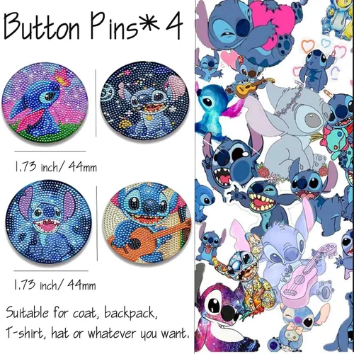 Vista 4 de Stitch Merchandise Stuff Gift Set, Stitch Anime Drawstring Bag, Keychain, Keychain Lanyard, Purse, Bracelets