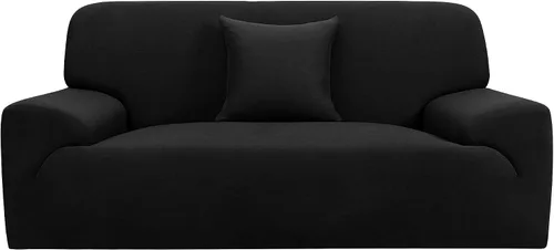 Vista 13 de uxcell Funda elástica para sofá, funda clásica sólida para sofás, sofá biplaza o sillón, muebles universales de poliéster elástico con una funda