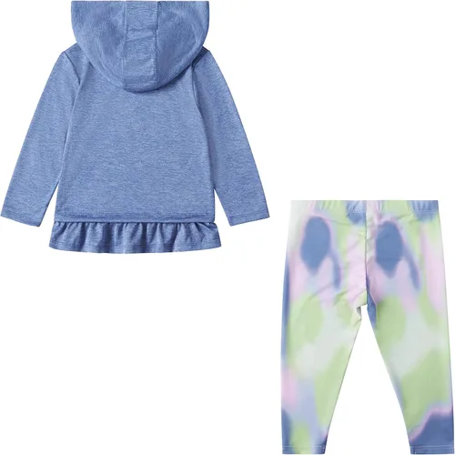 Vista 2 de adidas Girls 2-piece Hooded Mélange Tee & Printed Legging Set