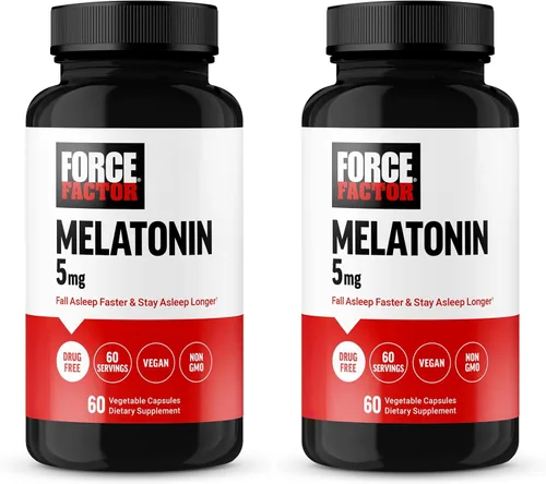 Vista 12 de Force Factor Melatonina 3 mg, suplemento sin medicamentos, vegano, sin OMG, 60 cápsulas vegetales