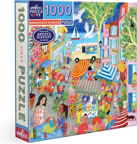 Vista 14 de eeBoo Rompecabezas de 1000 piezas, rompecabezas de artistas en Venecia para adultos, cuadrado de 23 x 23 pulgadas, fabricado con tablero reciclado
