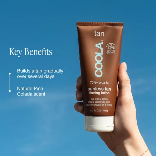 Vista 3 de COOLA Loción reafirmante corporal autobronceadora orgánica sin sol, probada por dermatólogos, cuidado de la piel antienvejecimiento, vegano y sin