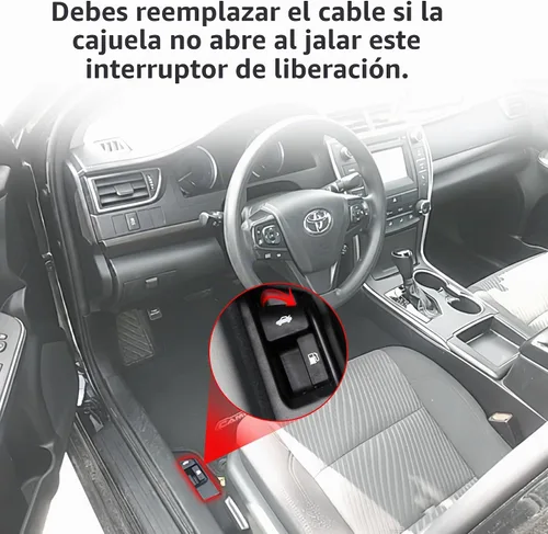 Vista 5 de Cable de cierre de maletero compatible con Toyota Camry 2012-2017, cable de liberación de pestillo que conecta con interruptor de maletero, cable