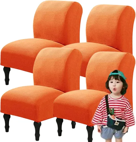 Vista 30 de Fundas elásticas para silla sin brazos, extraíbles y lavables, de elastano jacquard sin reposabrazos, protector de muebles para sala de estar, Verde