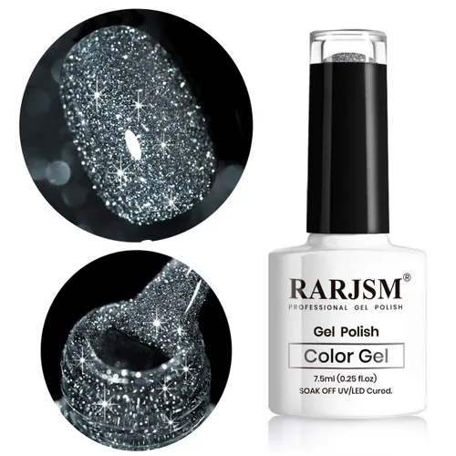Vista 29 de RARJSM - Esmalte de uñas de gel con purpurina, de color verde oliva, brillante y brillante, para manicura DIY y salón de uñas, requiere secado