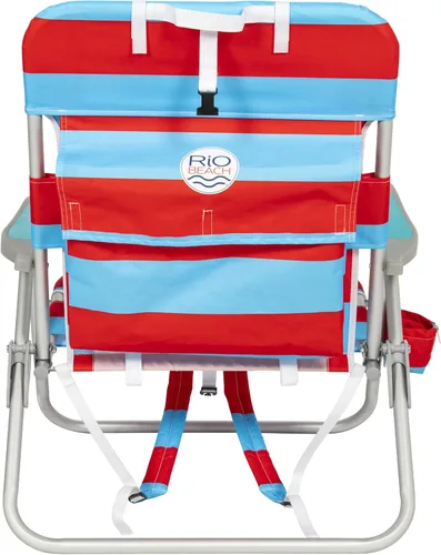 Vista 8 de Rio Beach - Paquete de 2 sillas de playa con almohada, brazos y bolsa de almacenamiento, silla de camping portátil ligera para exteriores con Azul
