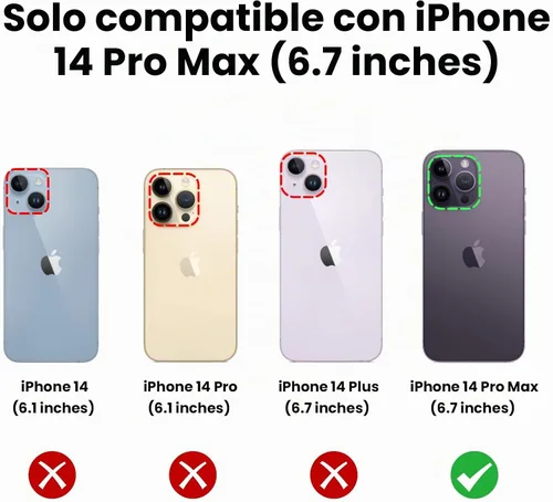 Vista 2 de VEGO Funda para iPhone 14 Pro Max - Funda con función atril para iPhone 14 A-Negro