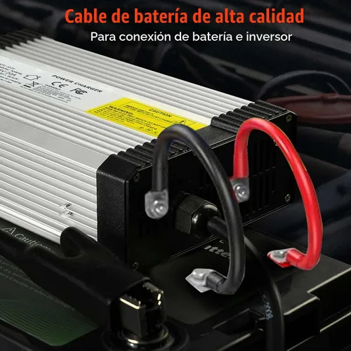 Vista 8 de Linkstyle 6 piezas de cables de batería de 2 AWG de 6 pulgadas, cables de inversor de batería de cobre puro de 2 calibres de 15 cm y 35 mm²