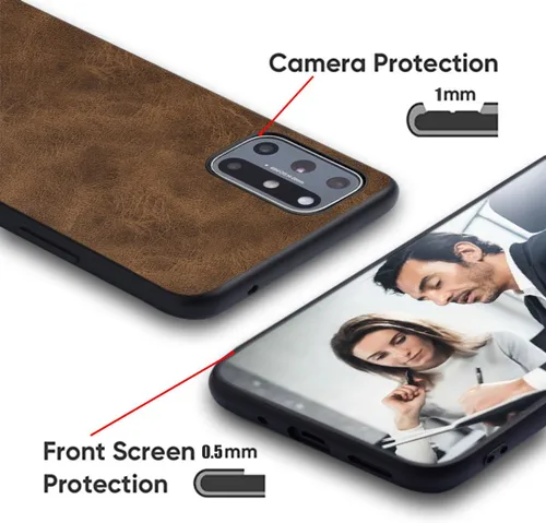 Vista 3 de Funda para Google Pixel 8 Pro, funda de cuero premium con diseño retro para Google Pixel 8 Pro 5G (marrón)