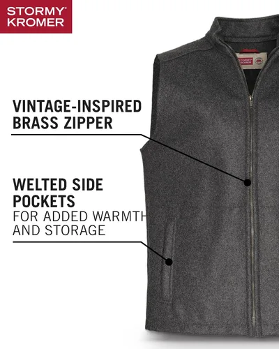 Vista 5 de Stormy Kromer The Ironwood Vest - Chaleco de invierno con cremallera para hombre, ropa de abrigo para clima frío