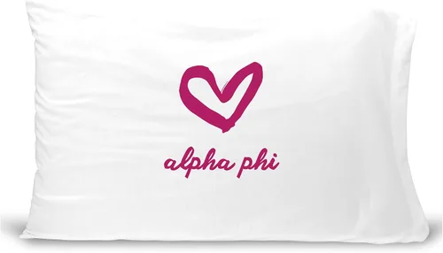 Vista 27 de sockprints Funda de almohada Alpha Chi Omega - Nombre de la hermandad con diseño de corazón. Funda de almohada 100% algodón tamaño estándar 20 x 30