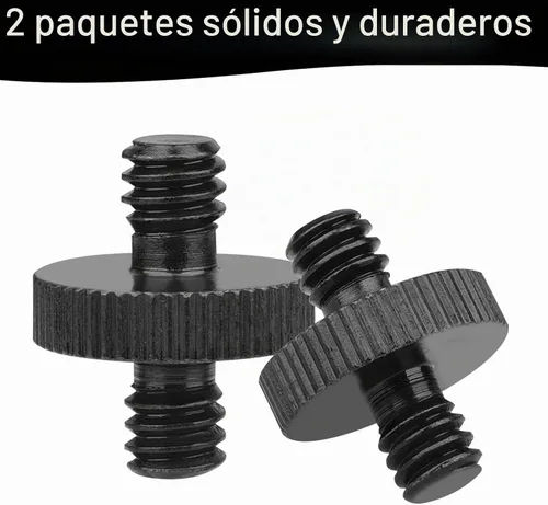 Vista 6 de Adaptador de tornillo de trípode roscado macho de 1/4 pulgadas a macho de 1/4 pulgadas, convertidor de rosca de montaje estándar para montaje