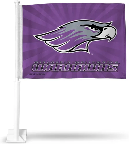 Vista 24 de Rico Industries Bandera de coche de doble cara de la NCAA, gran accesorio para automóvil
