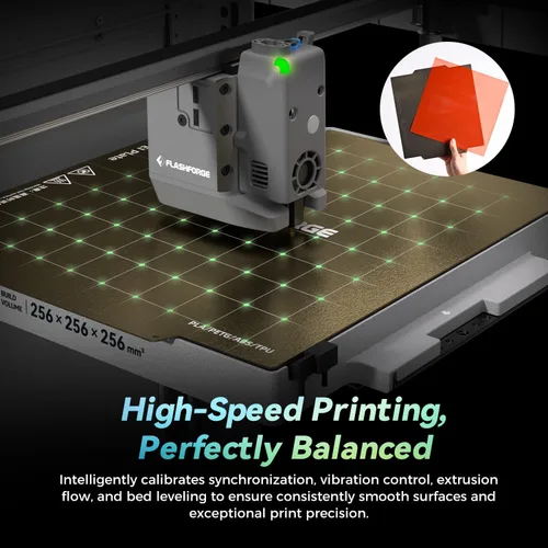 Vista 5 de FLASHFORGE Impresora 3D Creator 5, 4 cabezales de herramientas 7S, impresión multifilamento, CoreXY 23.622 in/s 5 veces más rápido, sistema