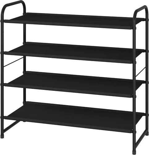 Vista 11 de Simple Trending - Zapatero apilable de 2 niveles, organizador de almacenamiento para zapatos de metal, negro
