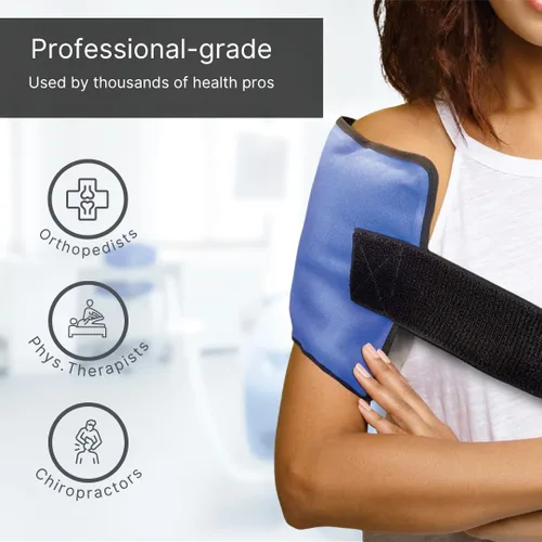 Vista 3 de FlexiKold Paquetes de Hielo para Lesiones Reutilizables con Correas – Compresa Fría de Gel, Paquete Frío, Paquete de Hielo para Rodilla, – Envoltura