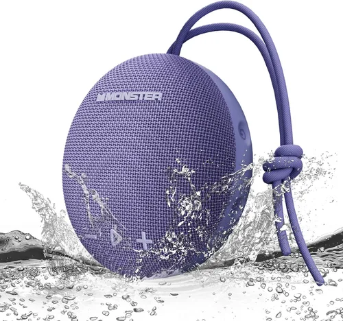 Vista 8 de Altavoz Bluetooth Monster de 35 W (pico), altavoz de ducha IPX8 impermeable, Bluetooth 5.4 con sonido HD fuerte y graves robustos, tiempo