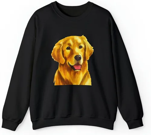 Vista 2 de Golden Retriever 'Beau' Unisex 5050 Crewneck Sweatshirt