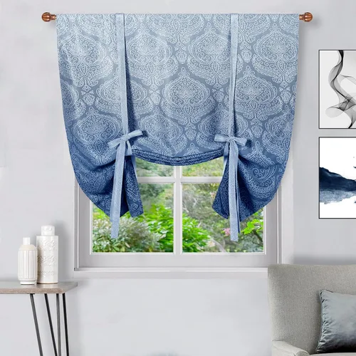 Vista 18 de DWCN Cortinas Opacas - Persiana Enrollable con Lazos para Ventana, Aislamiento Térmico, Oscurecimiento de Habitación, Cortinas con Bolsillo