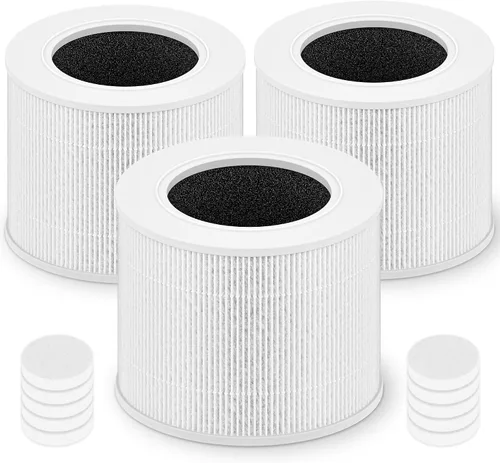 Vista 17 de Core Mini filtro de repuesto para purificador de aire LEVOIT Core Mini y Core Mini-P, filtro de alta eficiencia 3 en 1, Core Mini-RF-SR, 3 filtros