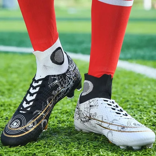 Vista 4 de YANGTAOZI Zapatos de fútbol para hombre con tacos profesionales FgAg de alta calidad, transpirables, atléticos, para entrenamiento de fútbol