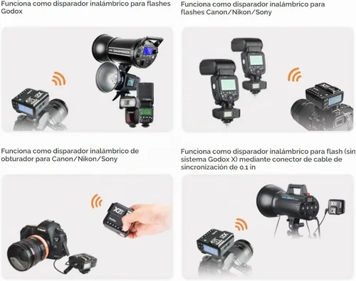 Vista 2 de Godox X2T-C TTL Disparador de flash inalámbrico para Canon, conexión Bluetooth HSS 1/8000s compatible con controlador de aplicación iOS/Android
