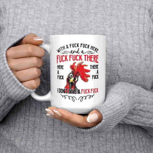 Vista 2 de Generic Taza de café con temática de gallo, 15 onzas, color blanco #1, cerámica, aislada, moderna, lavable a mano