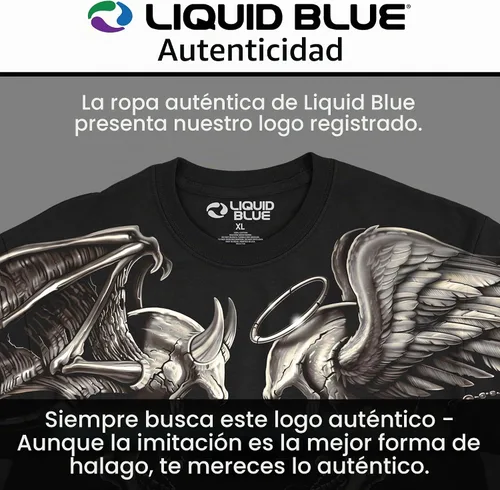 Vista 4 de Liquid Blue Camiseta Good and Evil de talla grande para hombre