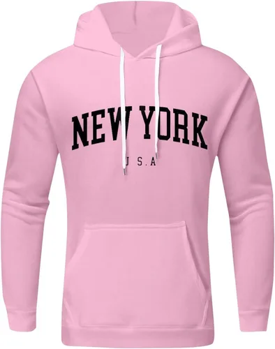 Vista 3 de JJHAEVDY Hoodie Men Drop Shoulder Drawstring Hoodie Long Sleeve Letter Print Pullover Loose Fit Casual Sweatshirt with Pocket
