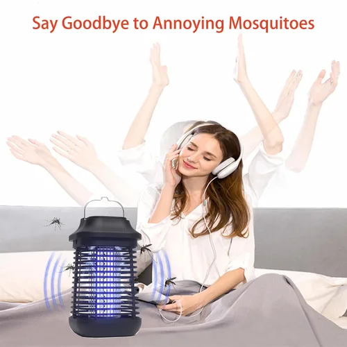 Vista 9 de Exterminador de insectos para exteriores e interiores, cable de alimentación de 9.8 ft con interruptor exterminador de mosquitos, exterminador