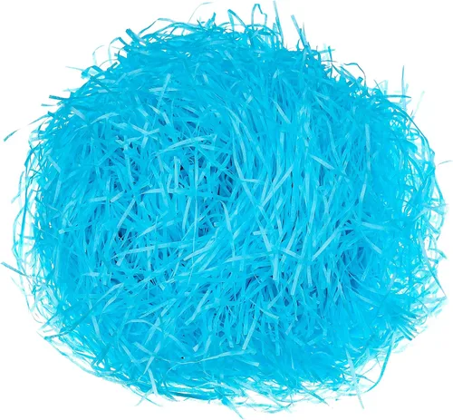 Vista 12 de Zonon Cesta de pasto de Pascua de 17 onzas, trituradores de papel de rafia, relleno de papel de rafia, para embalaje de regalo, caza de huevos