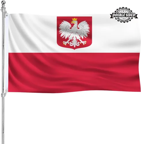 Vista 19 de Bandera albanesa de Albania 3x5 doble cara para exteriores, banderas nacionales del país de alta resistencia de 3 capas de poliéster con 2 ojales
