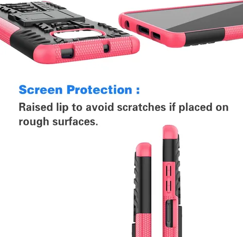 Vista 5 de Asuwish Funda de teléfono para Xiaomi Poco X3 Pro/PocoX3 NFC/Poco X3 con protector de pantalla y soporte delgado híbrido resistente resistente