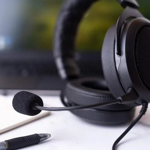 Vista 2 de Paquete de 2 micrófonos de repuesto para juegos Corsair HS50 HS60 HS70 PS4 Xbox One Nintendo Switch Computadora PC Mac Gaming Auriculares
