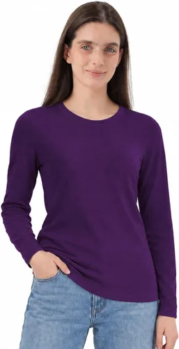 Vista 20 de 100% lana merino capa base mujer suave térmica manga larga camisa diaria Crema natural