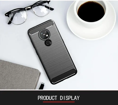 Vista 6 de Asuwish Funda compatible con Nokia 6.2/7.2 y protector de pantalla de vidrio templado, accesorios de celda, funda protectora de TPU suave, fundas