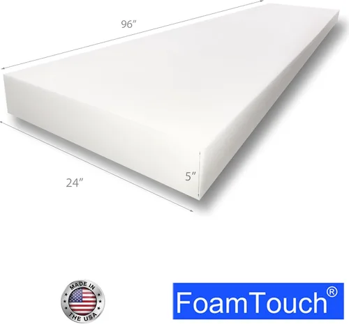 Vista 2 de FoamTouch Espuma de tapicería 5x24x96HDF 24x96, 1 unidad (paquete de 1), color blanco