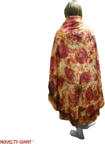 Vista 5 de Manta de pizza súper suave de 60 pulgadas, forro polar novedoso para alimentos