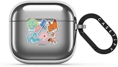 Vista 16 de CASETiFY Mirror AirPods Pro (1ª/2.ª generación) - Funda con anillo [Star Wars Colab] - Pegatinas de poder del lado oscuro, color plateado
