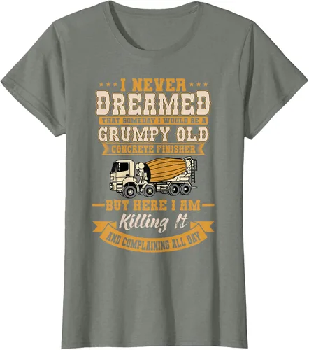 Vista 15 de Divertida camiseta de trabajador con acabado de hormigón antiguo, Negro, S